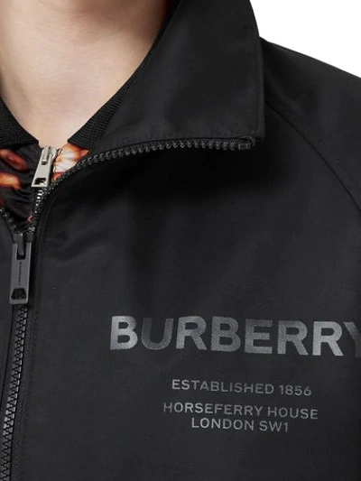 Shop Burberry Lightweight Funnel-neck Jacket In Black