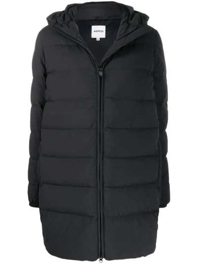 Shop Aspesi Quilted Puffer Jacket In Black