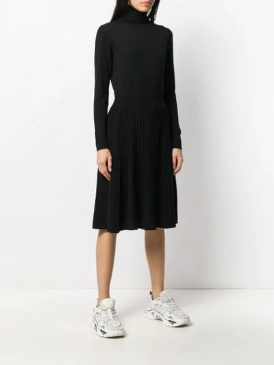 Shop Calvin Klein Superfine Knit Dress In Black