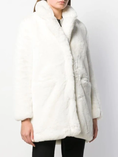 Shop Apparis Sophie Mid-length Coat In White