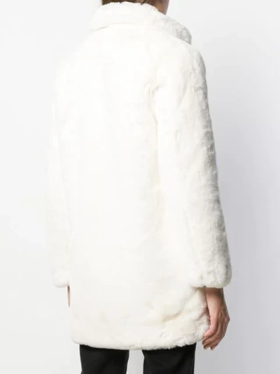 Shop Apparis Sophie Mid-length Coat In White