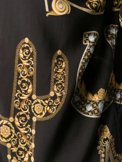 Shop Versace Baroque Print Shirt In Black