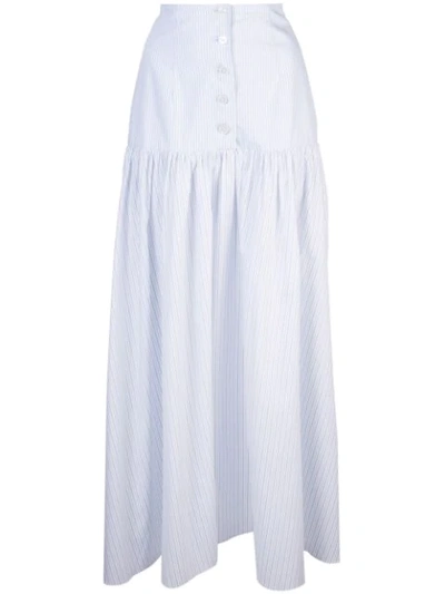 Shop Arias Button Front Skirt In White