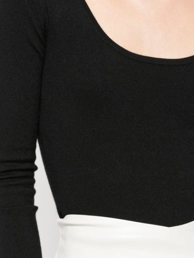 Shop Gabriela Hearst Emily Fitted Bodysuit In Black