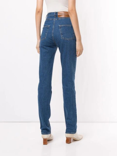 Shop Kseniaschnaider Fitted Mom Jeans In Blue