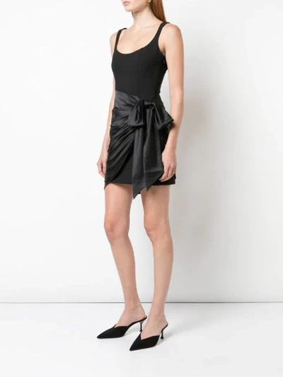 Shop Cinq À Sept Gathered Short Dress In Black