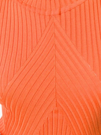 Shop Victoria Beckham Gerippter Rollkragenpullover In Bright Orange