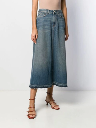 Shop Alysi Long Straight Skirt - Blue