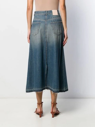 Shop Alysi Long Straight Skirt - Blue