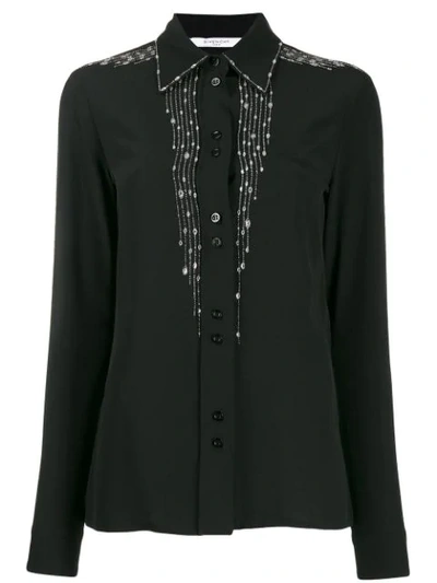 Shop Givenchy Crystal-embellished Shirt In Black