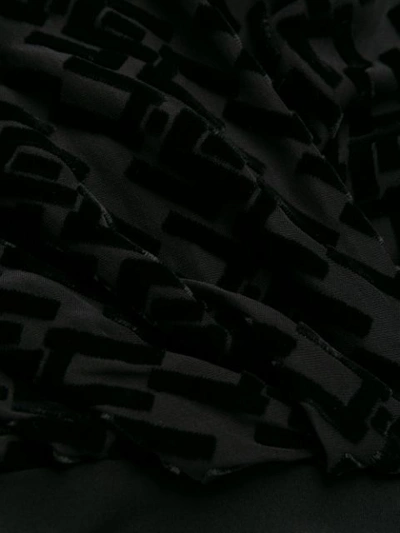 Shop Elisabetta Franchi Logo Print Leotard In Black