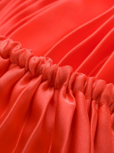 Shop Stella Mccartney Tie-side Pleated Dress In Red