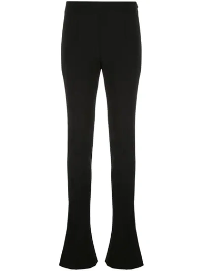 Shop Mugler Extra-long Flared Bottom Trousers In Black