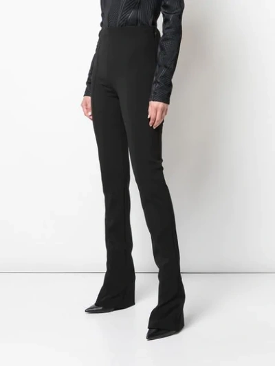 Shop Mugler Extra-long Flared Bottom Trousers In Black