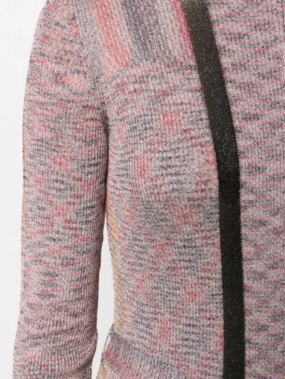 Shop Missoni Patterned Knit Jumpsuit In Pink