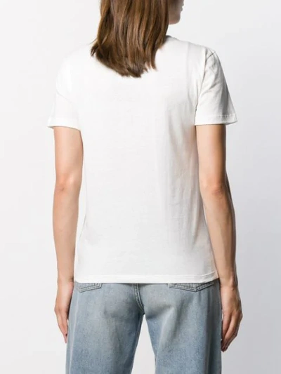 Shop Emporio Armani Printed Logo T-shirt In 00010 White
