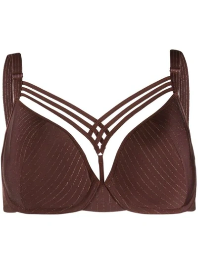 Shop Marlies Dekkers Dame De Paris Plunge Bra In Brown