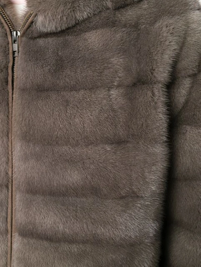 Shop Liska Valencia Quilted Coat In Neutrals