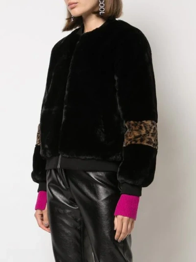 Shop Apparis Jem Faux-fur Bomber Jacket In Black