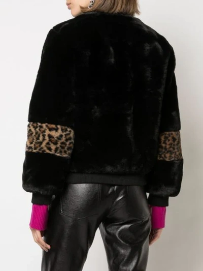 Shop Apparis Jem Faux-fur Bomber Jacket In Black