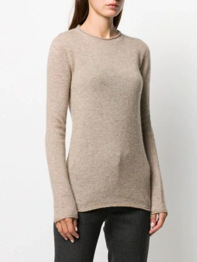 Shop Agnona Fine Knit Jumper In Neutrals