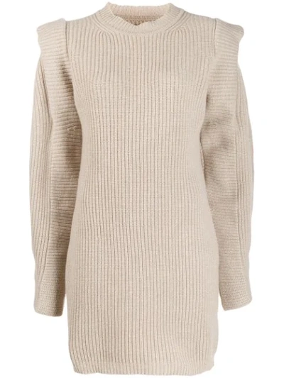 Shop Isabel Marant Beatsy Knit Dress In Neutrals