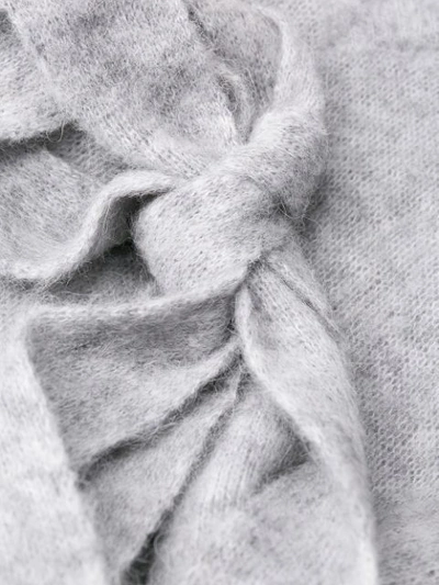 Shop Pinko Tie Waist Sweater In Grey