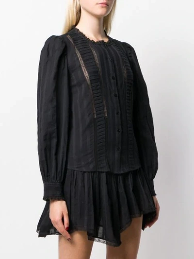 Shop Isabel Marant Étoile Peachy Lace Blouse In Black