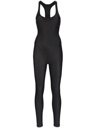 Shop Adam Selman Sport All-in-one Performance Jumpsuit In Black