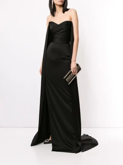 Shop Alex Perry Fletcher Evening Dress In Black