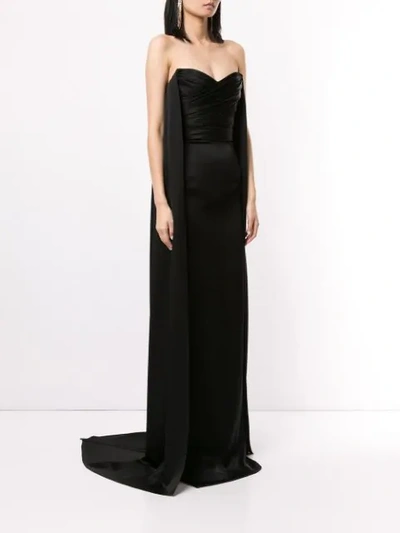 Shop Alex Perry Fletcher Evening Dress In Black