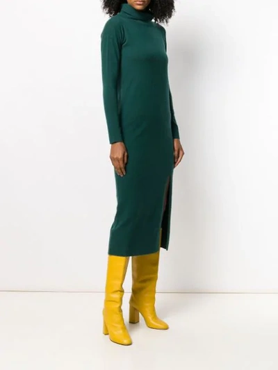 Shop Allude Knitted Midi Dress In Green