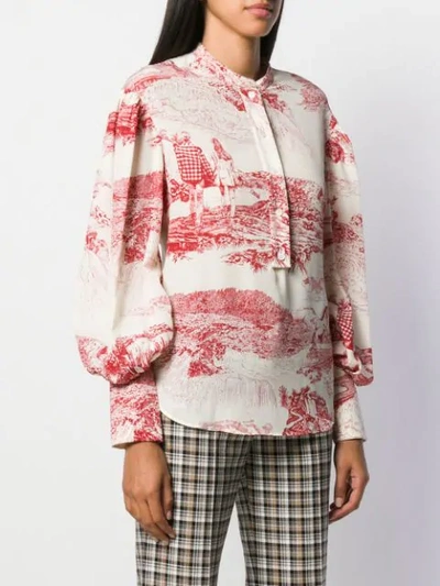 Shop Chloé Printed Blouse In White