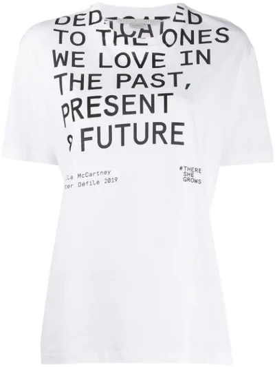 Shop Stella Mccartney T-shirt Mit Slogan In White