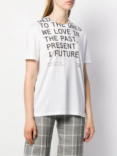 Shop Stella Mccartney T-shirt Mit Slogan In White