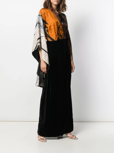 Shop Sara Roka Scarf-panelled Surplice Dress In Black