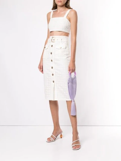 Shop We Are Kindred Lulu Broderie Anglaise Pencil Skirt In White
