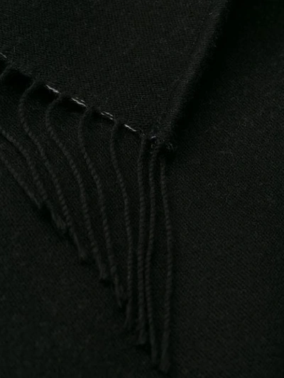 Valentino Logo Print Fringed Cape In Black