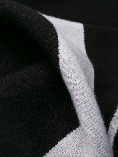 Valentino Logo Print Fringed Cape In Black