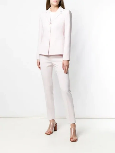 Shop Max Mara Studio Slim-fit Tailored Trousers - Pink