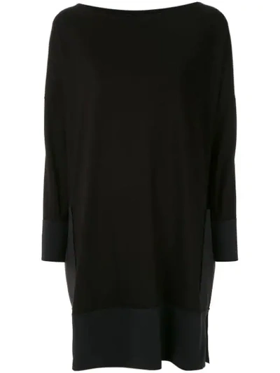 Shop Gloria Coelho Side Pockets Elongated Jumper In Black