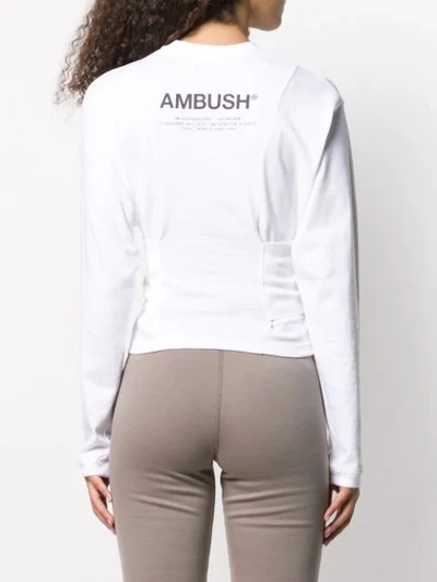 Shop Ambush Corset Waist T-shirt In White