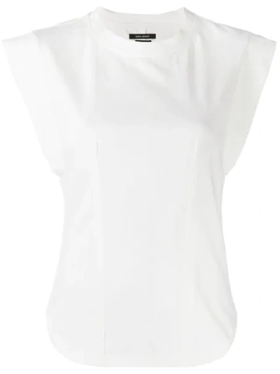 Shop Isabel Marant Cape Sleeve T-shirt In White