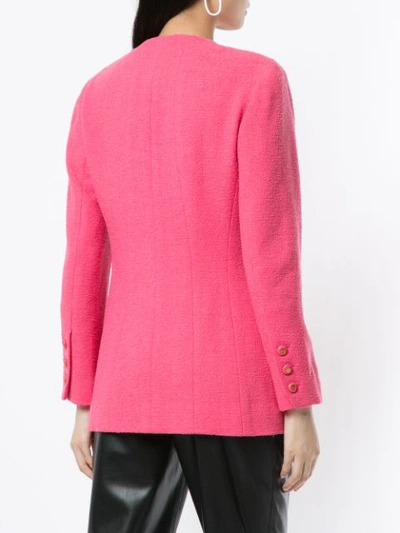 Pre-owned Chanel Double Breasted Slim Jacket - Pink