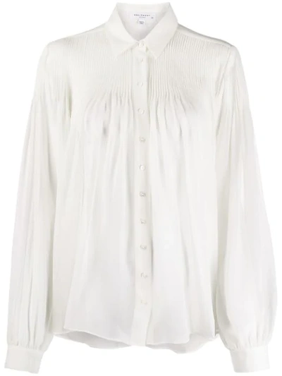 Shop Equipment Jaslyn Pleated Shirt In White