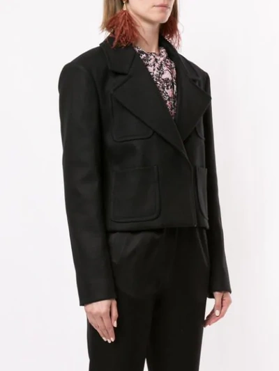 Shop Giambattista Valli Single-breasted Fitted Jacket In Black