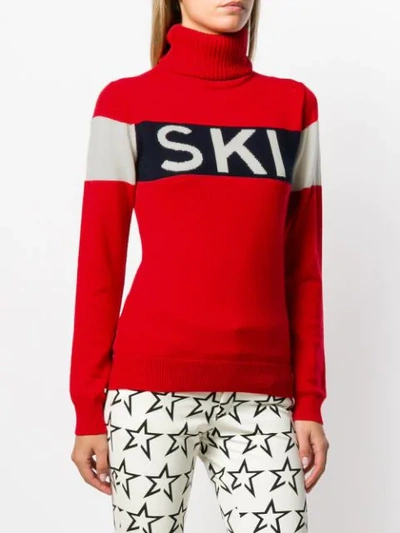 Shop Perfect Moment Ski Intarsia-knit Jumper In Red