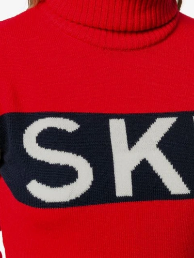 Shop Perfect Moment Ski Intarsia-knit Jumper In Red