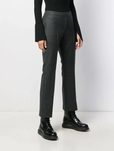 Shop Alexander Mcqueen Straight Leg Trousers In Grey
