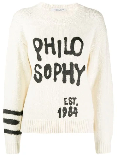 Shop Philosophy Di Lorenzo Serafini Maglia Knitted Jumper In White